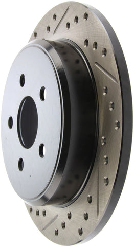 StopTech 03-09 Chrysler PTCruiser Tur / 03-05 Dodge Neon SRT-4 Rear Right Slotted & Drilled Rotor - 127.63054R