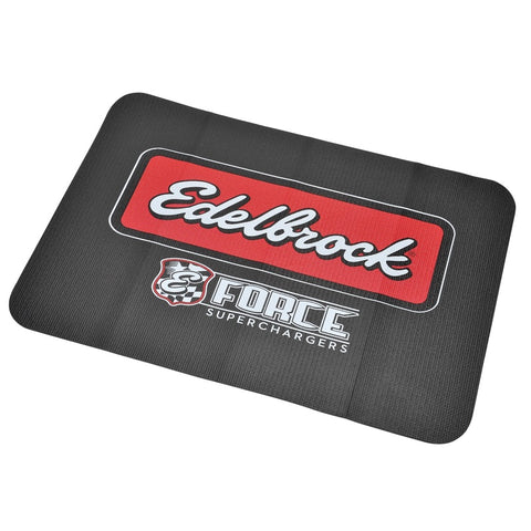 Edelbrock Racing Fender Cover - PVC Foam Mat - 2 Color Printed Edelbrock Racing Logo - 2324