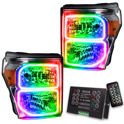 Oracle 11-16 Ford F250/350 LED HL - ColorSHIFT w/ 2.0 Controller - 8158-333