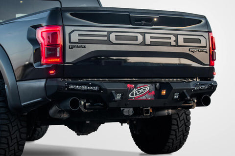 Addictive Desert Designs 17-18 Ford F-150 Raptor HoneyBadger Rear Bumper w/ 10in SR LED Mounts - R117321430103