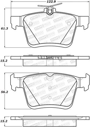 StopTech 2014 Acura TSX Sport Performance Rear Brake Pads - 309.17610