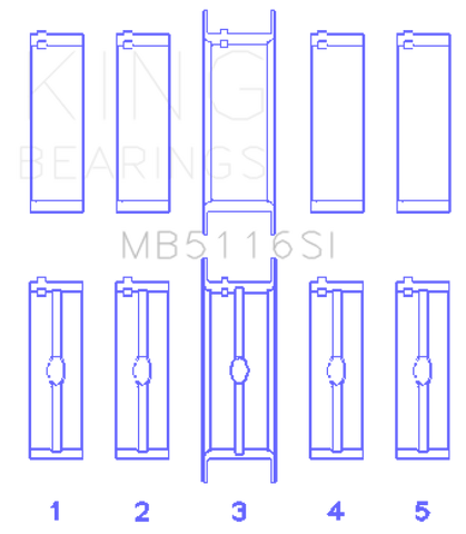 King Engine Bearings Chrysler 426Ci/ 440Ci V8 OHV Main Bearing Set - MB5116SI