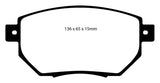 EBC 03-05 Infiniti FX35 3.5 Greenstuff Front Brake Pads - DP61659