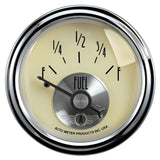 AutoMeter Gauge Fuel Level 2-1/16in. 240 Ohm(e) to 33 Ohm(f) Elec Prestige Antique. Ivory - 2017