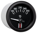 Autometer Stack 52mm 140-300 Deg F 1/8in NPTF Electric Oil Temp Gauge - Black - ST3210