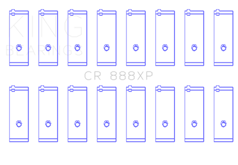 King Engine Bearings Toyota 1Uz-Fe/2Uz-Fe/3Uz-Fe (Size +0.50mm) Connecting Rod Bearing Set - CR888XP0.5