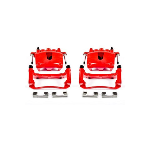 Power Stop 06-10 Jeep Commander Front Red Calipers w/Brackets - Pair - S4990