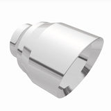 MagnaFlow Tip Stainless Double Wall Round Single Outlet Polished 4.5in DIA 2.5in Inlet 5.75in Length - 35224