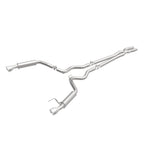MagnaFlow Cat Back, SS, 2.5in, Competition, Dual Split Polished 4.5in Tips 2015 Ford Mustang V6 3.7L - 19099