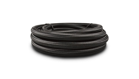 Vibrant -12 AN Black Nylon Braided Flex Hose .68in ID (50 foot roll) - 12002