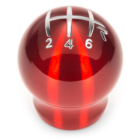 Raceseng Contour Shift Knob (Gate 3 Engraving) M10x1.25mm Adapter - Red Translucent - 08231RT-08013-081104