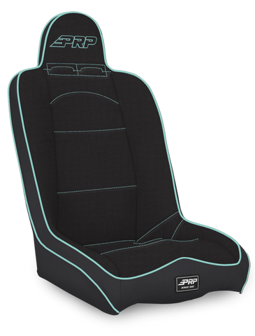 PRP Daily Driver High Back Suspension Seat- Black/Teal Tweed - A140110-50-238