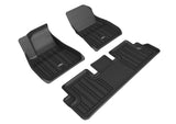 3D MAXpider 2018-2019 Tesla Model 3 Kagu 1st Row Floormat - Black - L1TL02611509