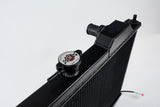 CSF 96-07 Mitsubishi Evo 4/5/6/7/8/9 Full-Slim Radiator w/12in Fan & Shroud/-16AN - Black - 7075B