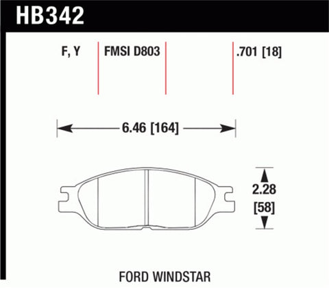 Hawk HPS Street Brake Pads - HB342F.701