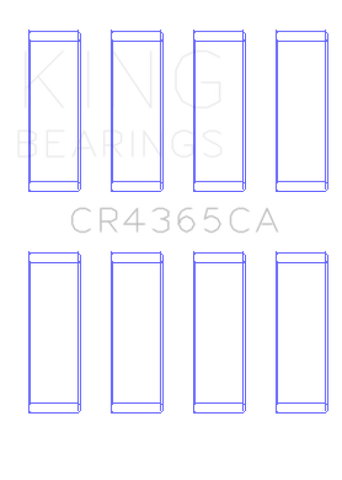 King Engine Bearings Ford ZETec S/Ecoboost1.6 (Size +1.0mm) Connecting Rod Bearing Set - CR4365CA1.0
