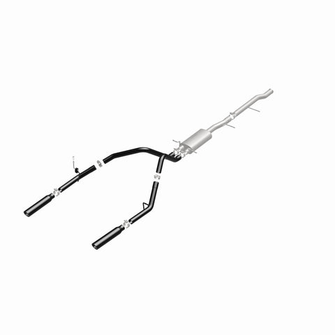 MagnaFlow SYS Cat-Back 3.5in Black Dual Split Rear Tips 10-13 Chevy Silverado / GMC Sierra 5.3L - 15362