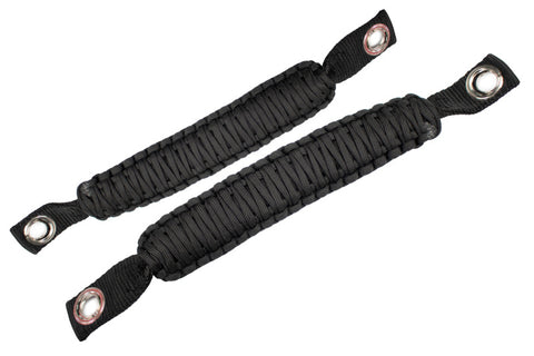 Fishbone Offroad 07-18 Wrangler JK A Pillar Sound Bar Black Paracord Grab Handles - FB55283