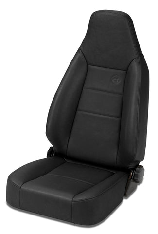 Bestop 76-86 Jeep Cj7 Front Trailmax II Sport Seat (All Vinyl Black Denim) - 39434-15