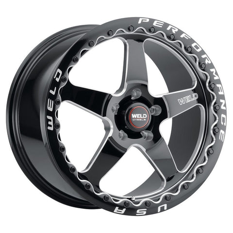 Weld S904 17x10 Ventura Beadlock 5x112 ET40 BS7.1 Gloss BLK MIL DIA 78.1 - S90470045P40