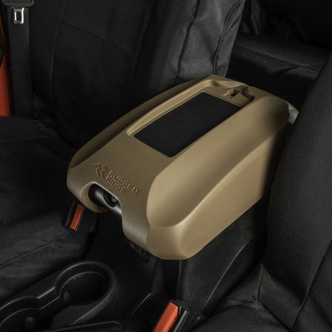 Rugged Ridge Center Console Cover w/Phone Holder Tan 11-18 jeep Wrangler JK - 13107.63