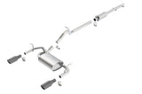 Borla 12-16 Jeep Wrangler 3.6L AT/MT 4DR 4WD S SQ RL AC SR 2.5in 2in TIP 3.5inx3.28in Black Chrome - 140459BC