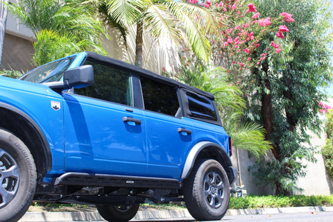 Go Rhino 21-24 Ford Bronco 4WD 4dr (Excl. Bronco Sport) Frame Mount Sliders - Tex. Blk - FS4129T