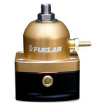 Fuelab 515 Carb Adjustable FPR 4-12 PSI (2) -10AN In (1) -6AN Return - Gold - 51503-5