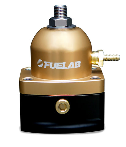 Fuelab 515 Carb Adjustable FPR 4-12 PSI (2) -10AN In (1) -6AN Return - Gold - 51503-5