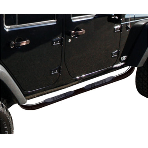 Rampage 2007-2018 Jeep Wrangler(JK) Unlimited 3 Inch Round Nerf Bar - Black - 8628