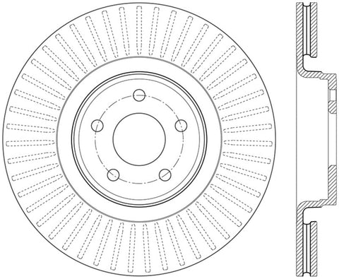 StopTech 14.5+ Ford Focus ST Front Right Slotted Performance Rotor - 126.65146SR