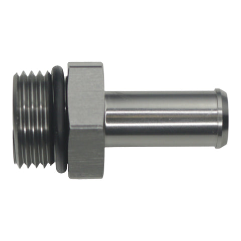 DeatschWerks 10AN ORB Male to 1/2in Male Barb Fitting - Anodized DW Titanium - 6-02-0515