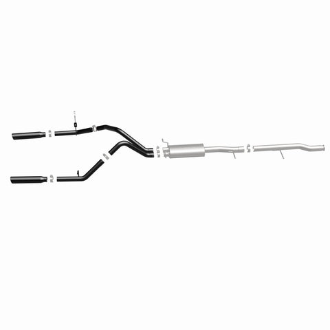 MagnaFlow SYS Cat-Back 3.5in Black Dual Split Rear Tips 10-13 Chevy Silverado / GMC Sierra 5.3L - 15362