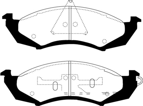 EBC 89-91 Ford Thunderbird 3.8 Greenstuff Front Brake Pads - DP21180