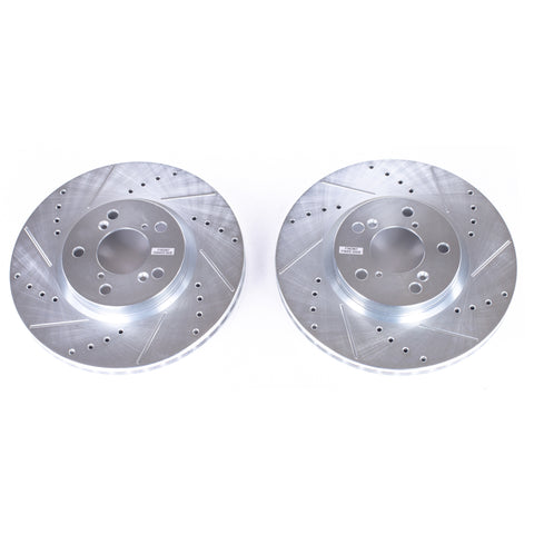 Power Stop 06-14 Honda Ridgeline Front Evolution Drilled & Slotted Rotors - Pair - JBR984XPR