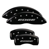 MGP 4 Caliper Covers Engraved Front & Rear EDGE/2015 Black finish silver ch - 10241SEDEBK