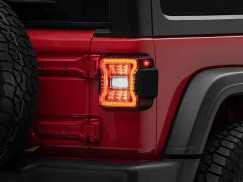 Raxiom 18-26 Jeep Wrangler JL LED Tail Lights- Clear Housing- Clear Lens - J181426