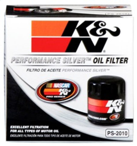 K&N Oil Filter for Ford/Lincoln/Mercury/Mazda/Chrysler/Dodge/Jeep/Cadillac/Ram 3.656in OD x 4in H - PS-2010