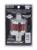 K&N Steel Base Chrome Top Crankcase Vent Filter 1/2in. Vent / 2in. OD / 1-1/2in. Height - 62-1015