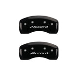 MGP 4 Caliper Covers Engraved Front Accord Engraved Rear Accord Black finish silver ch - 20107SACCBK