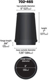 Airaid Universal Air Filter - Cone 6 x 7-1/4 x 5 x 7 - 702-465