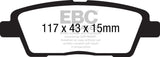 EBC 10-11 Hyundai Genesis 3.8 Greenstuff Rear Brake Pads - DP21881