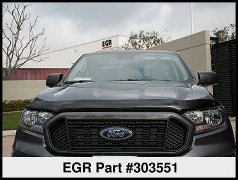EGR 2019+ Ford Ranger XL/XLT Superguard Hood Guard - Dark Smoke (303551) - 303551