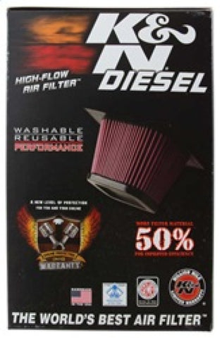K&N 2017 Ford F250 Super Duty V8-6.7L DSL Replacement Drop In Air Filter - E-0644