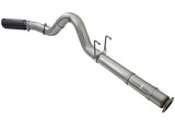 aFe Large Bore-HD 5in DPF Back 409 SS Exhaust System w/Black Tip 2017 Ford Diesel Trucks V8 6.7L(td) - 49-43090-B