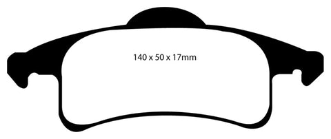 EBC 99-02 Jeep Grand Cherokee 4.0 (ATE) Greenstuff Rear Brake Pads - DP61606