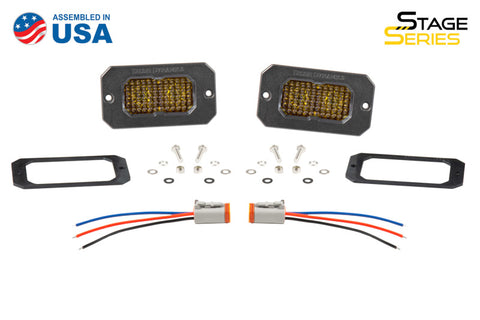 Diode Dynamics Stage Series 2 In LED Pod Pro - Yellow Fog Flush ABL (Pair) - DD6433P