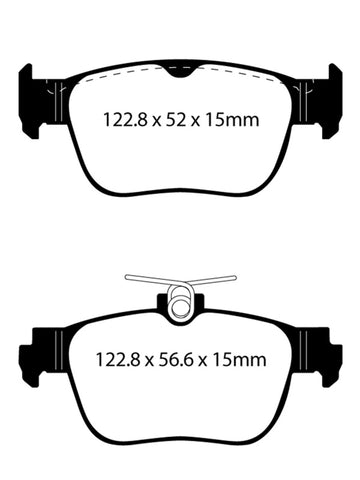 EBC 22-25 Audi A3 2.0L (t) Greenstuff Rear Brake Pads - DP22440