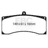 EBC Racing 13-14 Ford Mustang Boss 302S (w/380mm Disc) SR-11 Sintered Race Front Brake Pads - DP8084.16SR11