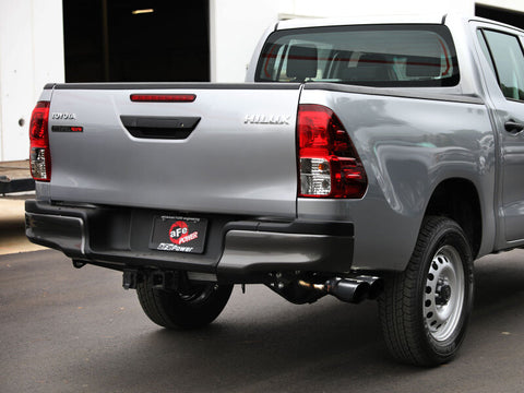 aFe 15-26 Toyota Hilux L4-2.4/2.8L (td) Vulcan Series 3in SS Rear-Side Exit Exhaust w/ Black Tip - 49-36088-B